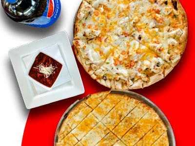 Pizza special, Monthly Special, pizza, chanti sticks