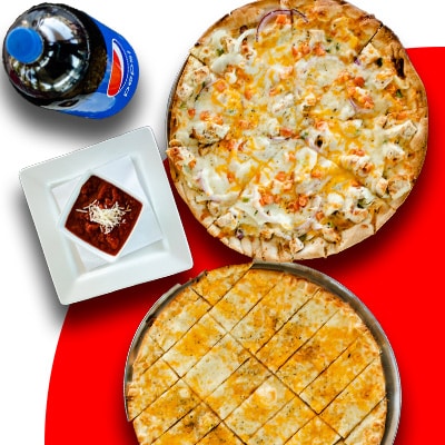 Pizza special, Monthly Special, pizza, chanti sticks